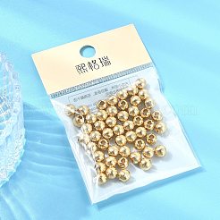 Латунные круглые бусины с текстурой&nbsp;XGRPCU095-298G