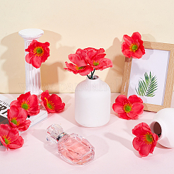 80 шт. головки искусственных цветов из ткани&nbsp;AJEW-GA0009-23