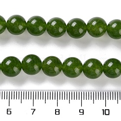 Окрашенный натуральный белый нефрит имитация китайского нефрита/тайваньского нефрита круглые бусины нити GSR063-8MM