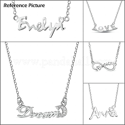 Изготовление ожерелья из 925 стерлингового серебра с родиевым покрытием и текстурированными звеньями&nbsp;STER-B001-04P