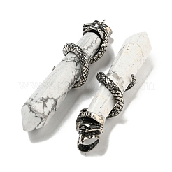 Большие остроконечные подвески из натурального говлита&nbsp;G-F766-07AS-06