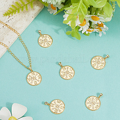 6шт латунные подвески с микропаве и кубическим цирконием&nbsp;KK-BBC0018-94