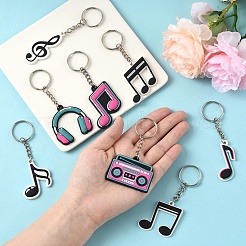 8 шт. 8 стиля подвески из ПВХ-брелоков&nbsp;KEYC-YW0001-25