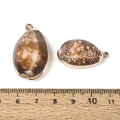 Гальванические подвески из натуральных ракушек каури&nbsp;SSHEL-N042-14