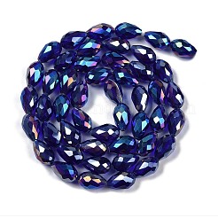 Прозрачные стеклянные бусины гальваническим пряди&nbsp;LS-EGLA-N013-T4mm-B07