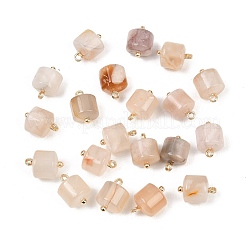 Подвески-колонны из натурального агата с вишневым цветом и латунными петлями с покрытием стойки&nbsp;G-G110-04A-01