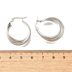 201 серьги-кольца из нержавеющей стали&nbsp;LS-EJEW-Q026-04P