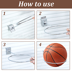 8 шт. настенная железная баскетбольная стойка&nbsp;AJEW-GA0009-27