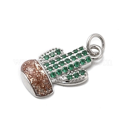 Латунные микро проложить кубического циркония подвески&nbsp;KK-A278-01A-01P