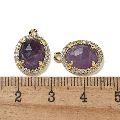 Подвески из натурального аметиста ограненные овальные&nbsp;G-I375-02G-08