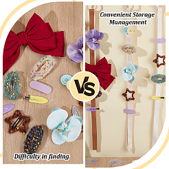 6 шт. 3 цвета искусственная кожа бант для хранения настенный подвесной декор&nbsp;HJEW-OC00105