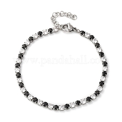 Браслеты-цепочки из нержавеющей стали 304 с кубическим цирконием для женщин&nbsp;BJEW-G754-01A-P01