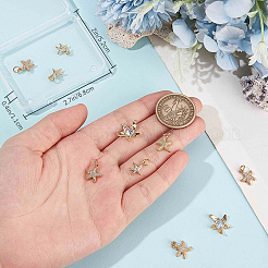 12 шт. 4 стиля латунных подвесок с микропаве из кубического циркония класса ААА&nbsp;ZIRC-BBC0002-71