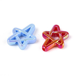 Непрозрачные акриловые бусины с УФ-покрытием&nbsp;OACR-N153-17