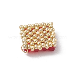 Подвески из стекла ручной работы и натурального радужного лунного камня&nbsp;PALLOY-MZ00850-02