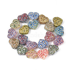 С напылением окрашенные прозрачные стеклянные бусинки&nbsp;GLAA-N061-04