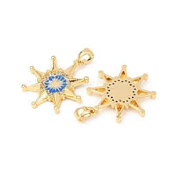 Кулоны с эмалью из латуни с прозрачным кубическим цирконием&nbsp;KK-G543-17G