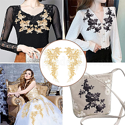 2 шт. 3d цветок полиэстер вышивка кружево орнамент аксессуары&nbsp;PATC-GF0001-34