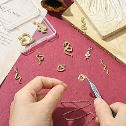 10 шт. 10 стиля латунные подвески с микропаве и кубическим цирконием&nbsp;KK-CJ0003-46