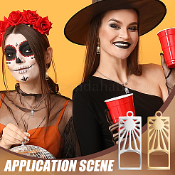 12 шт. подвески из нержавеющей стали 201 двух цветов&nbsp;FIND-UN0003-98