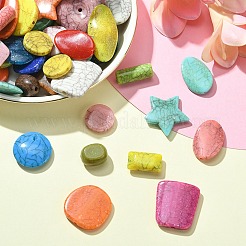 70 шт. 14 стильных непрозрачных акриловых бусины с кракелюром&nbsp;OACR-YW0001-64A