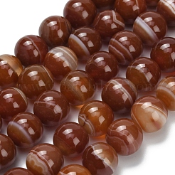 Натуральные полосатые агатовые бусы&nbsp;G-L642-B04-12mm