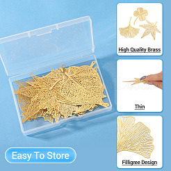 20 шт. 10 стиля латунных филигранных больших подвесок&nbsp;KKC-TA0001-03