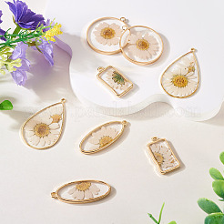 8 шт. 4 стиля подвески-цветы из сплава эпоксидной смолы&nbsp;FIND-BG0001-05