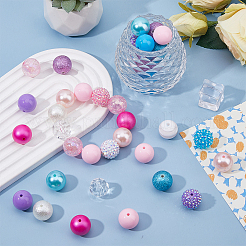 60шт акриловые бусины&nbsp;OACR-WH0001-08C