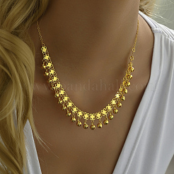 Модные винтажные латунные металлические цепочки-клеверы с колокольчиками и кисточками для женщин&nbsp;OK9797