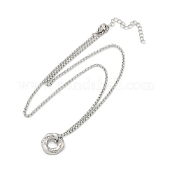 Шестигранные подвески из нержавеющей стали 304 с кристаллами и стразами для женщин&nbsp;NJEW-F339-04P