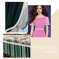 Кружевные ленты из полиэстера&nbsp;OCOR-WH0066-62