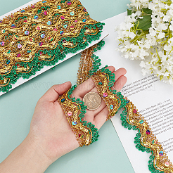 Лента из полиэстера с блестками&nbsp;OCOR-WH0068-36C