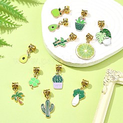 Подвески с эмалью из сплава на тему растений&nbsp;PALLOY-FS00008