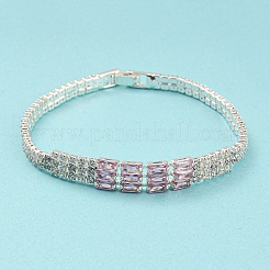 Браслет из латуни с прямоугольными звеньями&nbsp;BJEW-Q771-10S