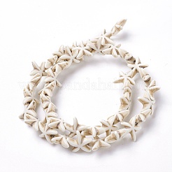 Синтетических нитей бирюзовые бусы&nbsp;X-TURQ-L029-03B