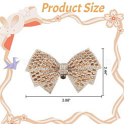 Украшение обуви стразами с бантом&nbsp;DIY-WH0430-522A