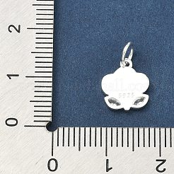 925 подвеска из стерлингового серебра с прозрачными кубическими циркониями в виде улыбающегося лица и облака с цветком.&nbsp;STER-A051-03S