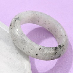 Простые кольца с натуральным лабрадоритом&nbsp;PW-WG25917-07