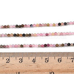 Нити из натуральных разноцветных турмалиновых бусин&nbsp;G-F509-11-2mm