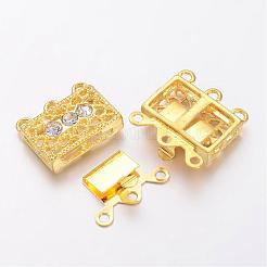 Золотистого тона латуни горный хрусталь пряжки&nbsp;X-KK116-G