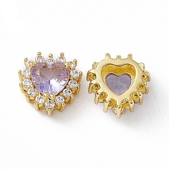 Стойки обшивки латунь микро проложить кубического циркония бусы&nbsp;KK-C007-12G-01