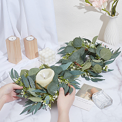 Шелковая ткань с полиэтиленовой пластиковой гирляндой для свечи&nbsp;AJEW-WH0314-804A