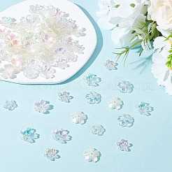 300 шт. 3 стиля прозрачных и непрозрачных акриловых колпачков для бусин-цветов&nbsp;MACR-AR0001-25