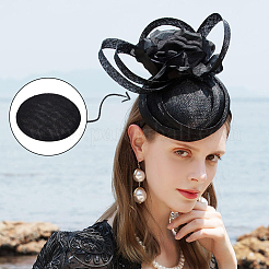 Круглая шляпа-фантаст из искусственной конопли для шляпной мастерской&nbsp;AJEW-WH0472-45A-02