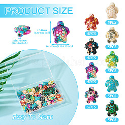 45шт 9 цвета синтетические бирюзовые бусины&nbsp;G-TA0001-78