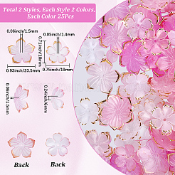 100 шт. 4 стиля прозрачных акриловых колпачков для бусин&nbsp;OACR-BM0001-09B