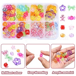 129 шт. Прозрачные акриловые бусины&nbsp;MACR-YW0003-11