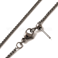 1.5 мм стойка покрытие латунная пшеничная цепочка регулируемые слайдер ожерелья для женщин мужчин&nbsp;MAK-L044-36B