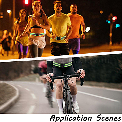 1 шт. светоотражающий полиэстеровый эластичный поясной ремень&nbsp;AJEW-CN0005-26A